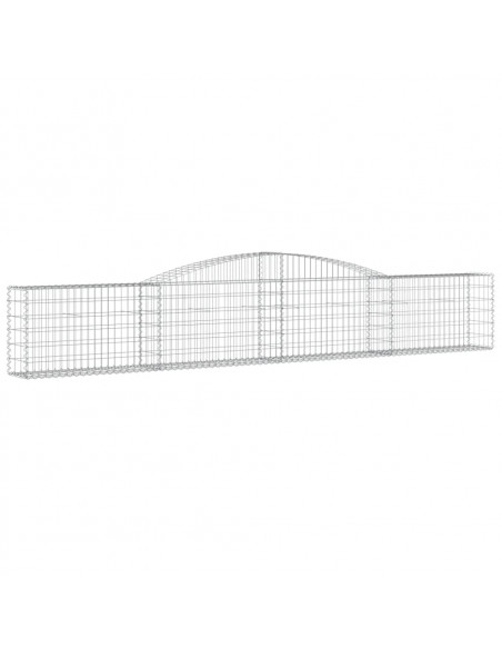 Cesti Gabbioni ad Arco 6 pz 400x30x60/80 cm Ferro Zincato