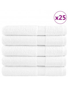 Asciugamani per Sauna 25 pz Bianchi 80x200cm 600gsm 100% Cotone 2