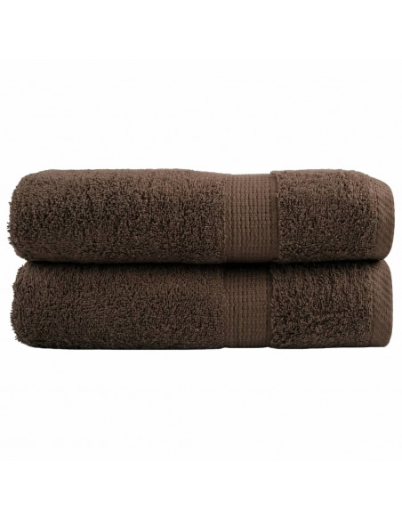 Asciugamani da Doccia 2 pz Grigi 70x140 cm 600gsm 100% Cotone
