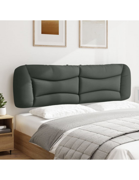 Cuscino Testiera Grigio Scuro 180 cm in Tessuto