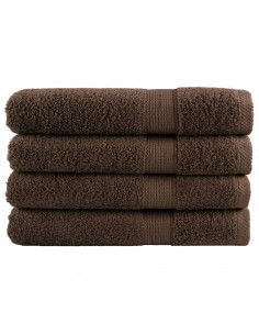 Asciugamani per Sauna 4 pz Marroni 80x200cm 600gsm 100% Cotone 2