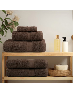 Asciugamani per sauna Premium SOLUND 4 pz Marrone 80x200 cm 600 g/m² 2