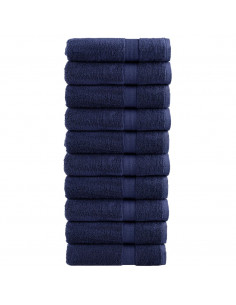Asciugamani Doccia 10 pz Blu Navy 70x140 cm 600gsm 100% Cotone 2