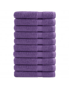 Asciugamani Premium 10 pz Viola 100x200 cm 600 g/m² 100% Cotone 2
