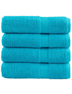 Asciugamani da Bagno 2 pz Verdi 100x150 cm 600 g/m² 100% Cotone 2