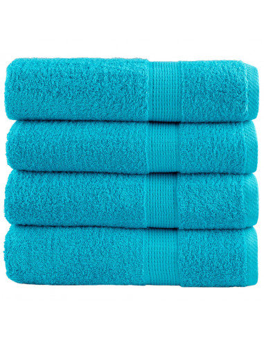 Asciugamani da Bagno 2 pz Verdi 100x150 cm 600 g/m² 100% Cotone