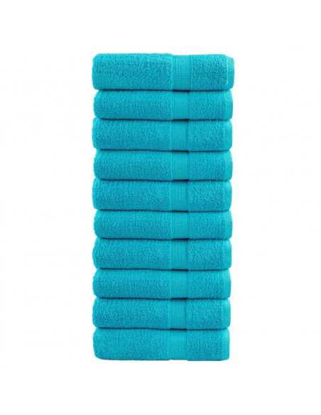 Asciugamani Doccia 10 pz Turchesi 70x140cm 600 g/m² 100% Cotone