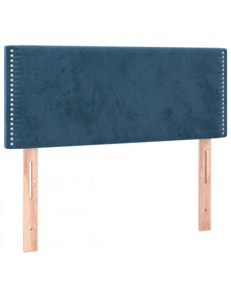 Giroletto a Molle con Materasso Blu Scuro 100x200 cm in Velluto