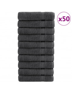 Asciugamani Premium 50 pz Antracite 50x100cm 600gsm 100% Cotone 2