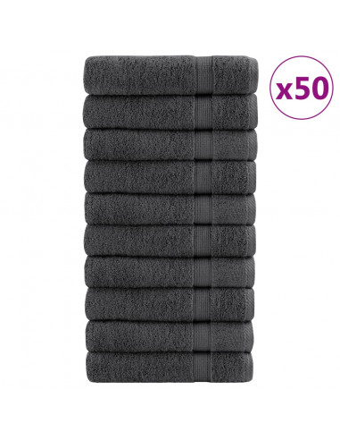 Asciugamani Premium 50 pz Antracite 50x100cm 600gsm 100% Cotone