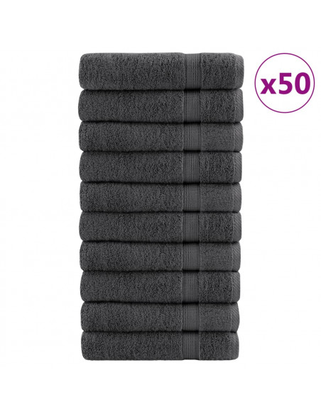 Asciugamani Premium 50 pz Antracite 50x100cm 600gsm 100% Cotone