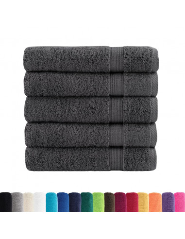 Asciugamani Bagno 25 pz Antracite 100x150cm 600gsm 100% Cotone