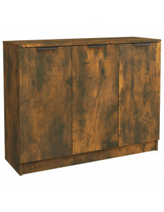 Credenza Rovere Fumo 90,5x30x70 cm in Legno Multistrato 2