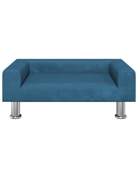 Lettino per Cani Blu 70x45x26,5 cm in Velluto