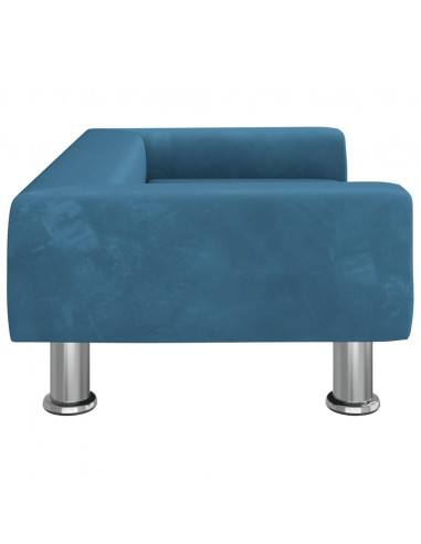 Lettino per Cani Blu 70x45x26,5 cm in Velluto