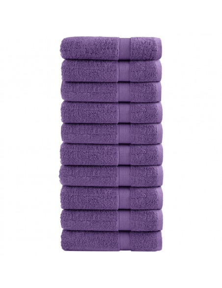 Asciugamani da Doccia 10 pz Viola 70x140cm 600 g/m² 100% Cotone
