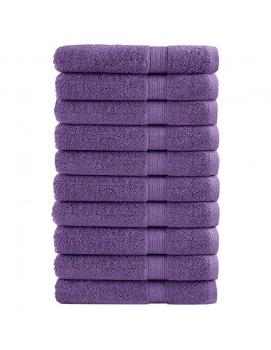 Asciugamani per Sauna 10 pz Viola 80x200cm 600 g/m² 100% Cotone