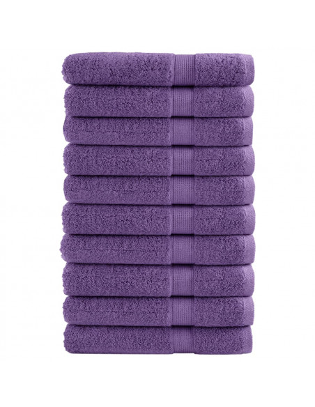 Asciugamani per Sauna 10 pz Viola 80x200cm 600 g/m² 100% Cotone