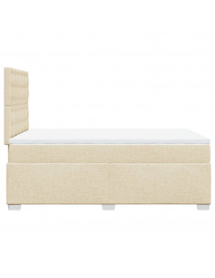 Giroletto a Molle con Materasso Crema 120x190 cm in Tessuto