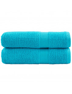 Asciugamani da Bagno 2 pz Viola 70x140 cm 600 g/m² 100% Cotone 2