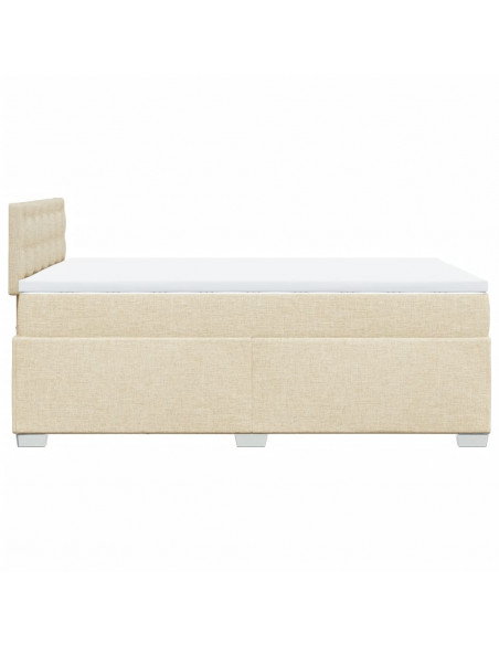 Giroletto a Molle con Materasso Crema 120x190 cm in Tessuto