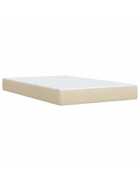 Giroletto a Molle con Materasso Crema 120x200 cm in Tessuto