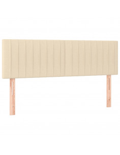 Giroletto a Molle con Materasso Crema 140x19 cm in Tessuto