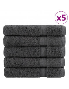 Asciugamani Ospiti 25 pz Antracite 100x200cm 600gsm 100% Cotone 2