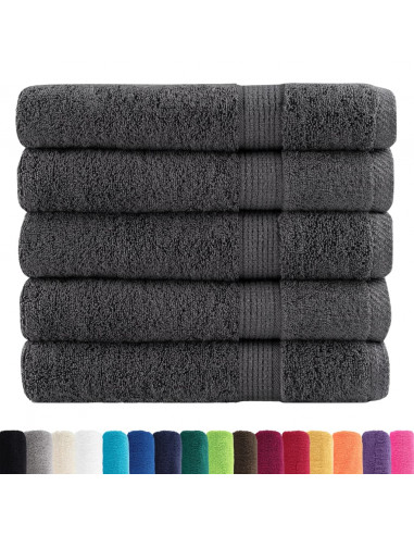 Asciugamani Ospiti 25 pz Antracite 100x200cm 600gsm 100% Cotone