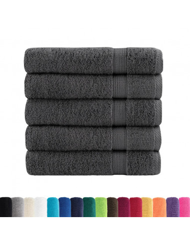 Asciugamani Doccia 25 pz Antracite 70x140 cm 600gsm 100% Cotone