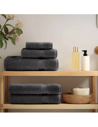 Asciugamani Doccia 25 pz Antracite 70x140 cm 600gsm 100% Cotone