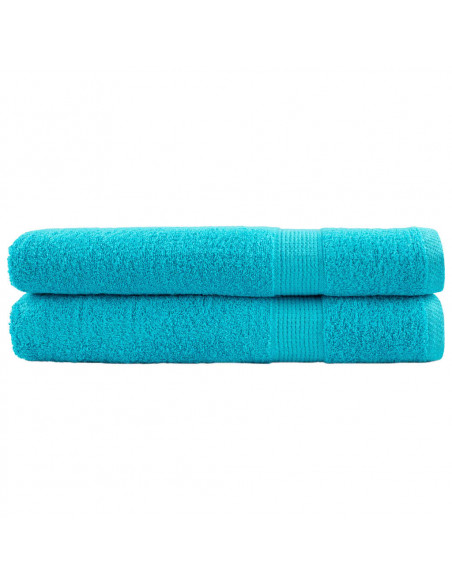Asciugamani Bagno 2 pz Turchesi 80x200 cm 600 g/m² 100% Cotone