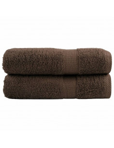 Asciugamani Premium 2 pz Oro 50x100 cm 600gsm 100% Cotone 2