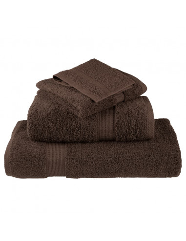 Asciugamani per Sauna 10 pz Grigi 80x200cm 600gsm 100% Cotone