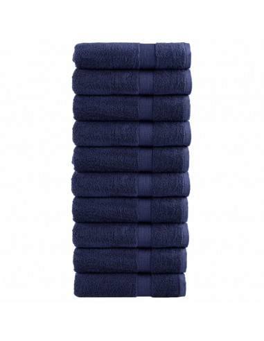 Asciugamani per Sauna 2pz Blu Navy 50x100 cm 600gsm 100% Cotone