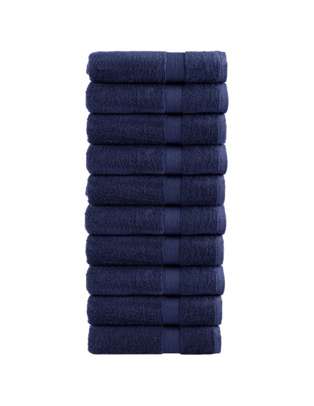 Asciugamani Bagno 10 pz Blu Navy 100x150cm 600gsm 100% Cotone