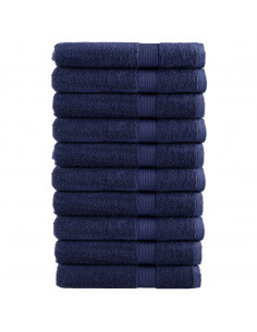 Asciugamani Premium 10 pz Blu Navy 100x200cm 600gsm 100% Cotone 2