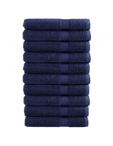 Asciugamani Premium 10 pz Blu Navy 100x200cm 600gsm 100% Cotone