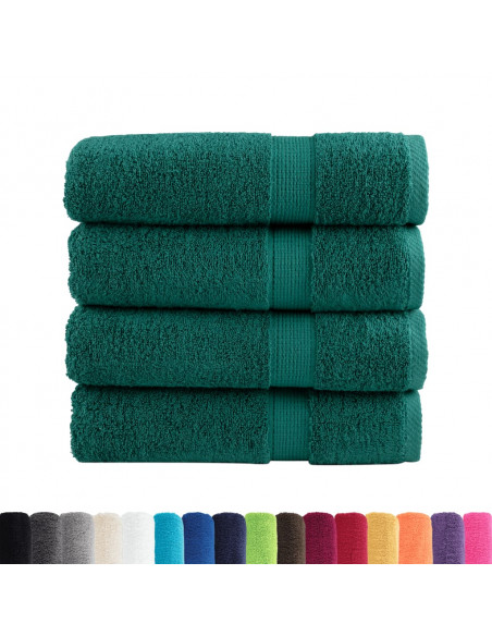 Asciugamani da Bagno 2 pz Verdi 100x150 cm 600 g/m² 100% Cotone