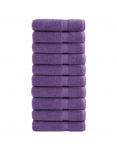 Asciugamani Premium 10 pz Viola 50x100 cm 600 g/m² 100% Cotone 2