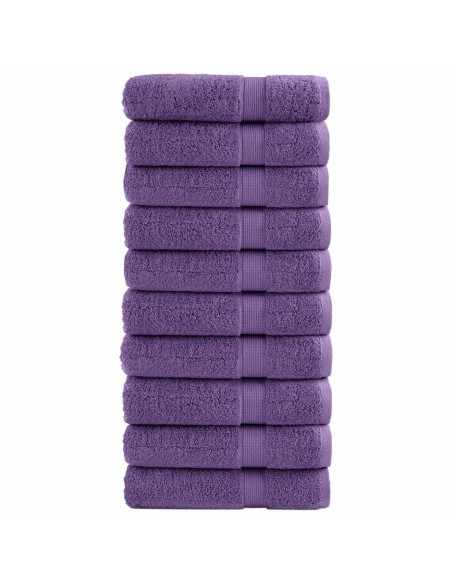 Asciugamani Premium 10 pz Viola 50x100 cm 600 g/m² 100% Cotone