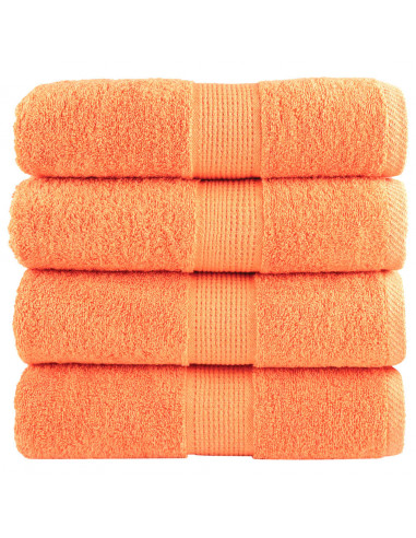 Asciugamani Premium 4 pz Arancioni 30x30cm 600 g/m² 100% Cotone