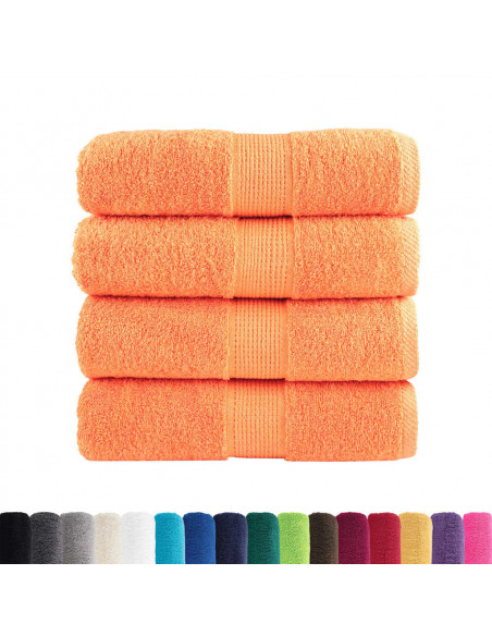 Asciugamani Premium 4 pz Arancioni 30x30cm 600 g/m² 100% Cotone