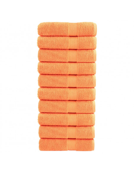 Asciugamani 10 pz Arancioni 50x100 cm 600 g/m² 100% Cotone