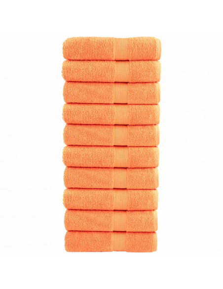 Asciugamani da Bagno 10 pz Verdi 100x150cm 600 g/m² 100% Cotone