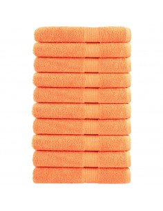 Asciugamani 10 pz Arancione 100x200 cm 600 g/m² 100% Cotone 2