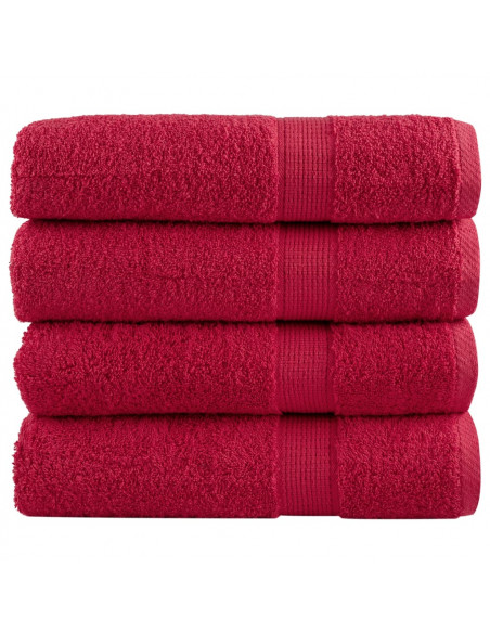 Asciugamani da Bagno 2 pz Verdi 100x150 cm 600 g/m² 100% Cotone