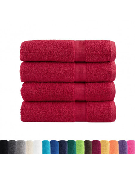 Asciugamani da Bagno 2 pz Verdi 100x150 cm 600 g/m² 100% Cotone