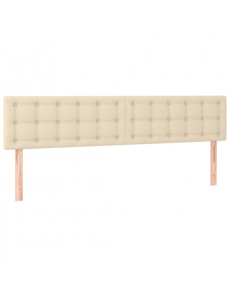 Giroletto a Molle con Materasso Crema 200x200 cm in Tessuto