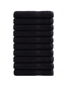 Asciugamani per Sauna 10 pz Neri 80x200cm 600 g/m² 100% Cotone 2